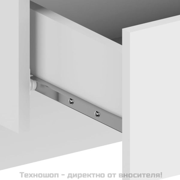 Нощни шкафчета за стенен монтаж, 2 бр, бял гланц