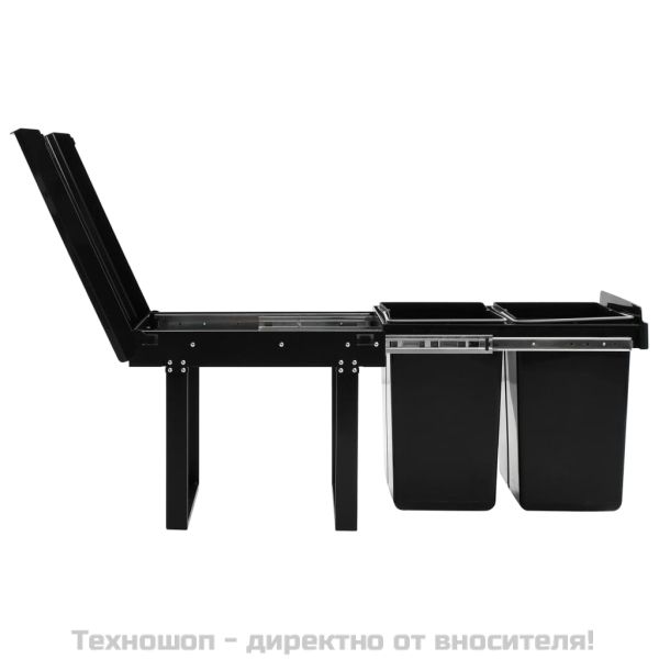 Кош за вграждане за кухненски шкаф, плавно затваряне, 48 л