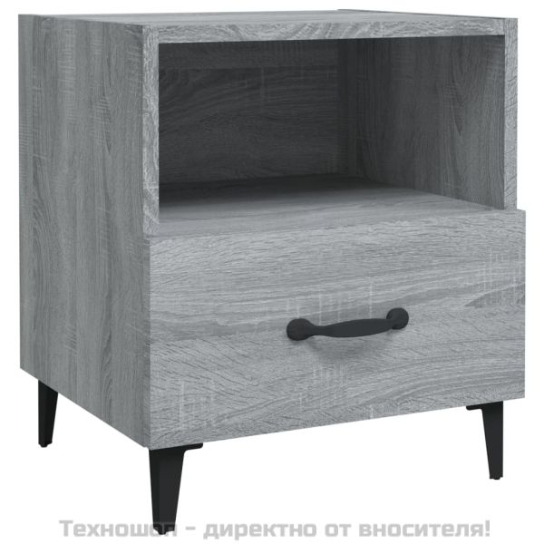 Нощни шкафчета, 2 бр, сив сонома, инженерно дърво