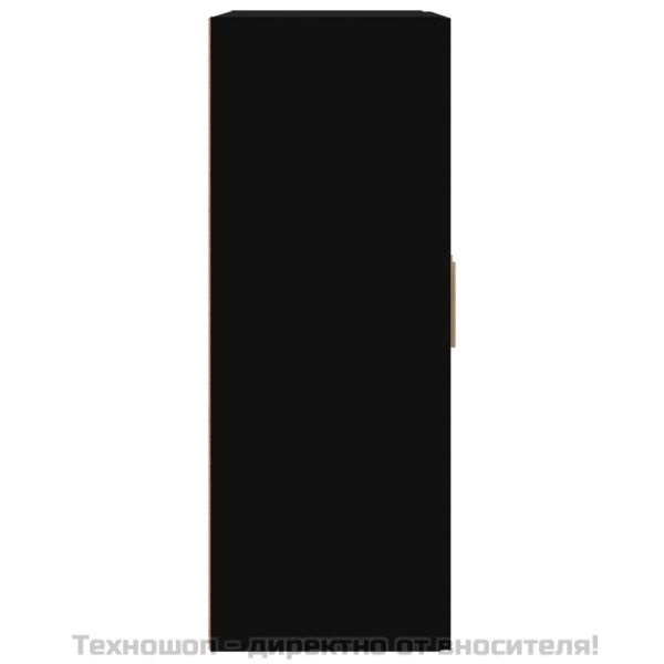 Стенен шкаф, черен, 69,5x32,5x90 см, инженерно дърво