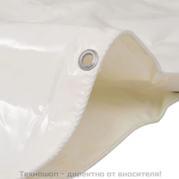 Брезентово платнище, 650 гр/м², 3x3 м, цвят бял