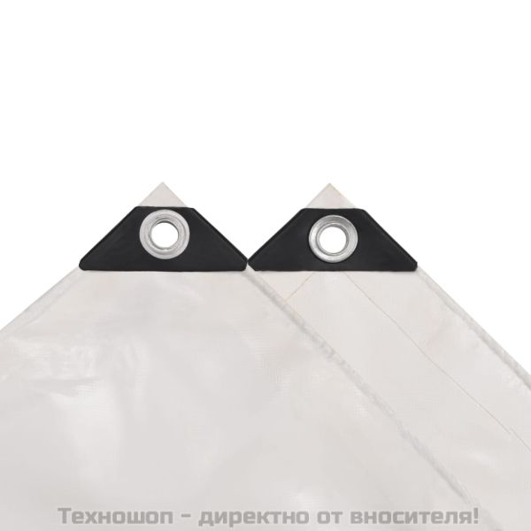 Брезентово платнище, 650 гр/м², 3x3 м, цвят бял