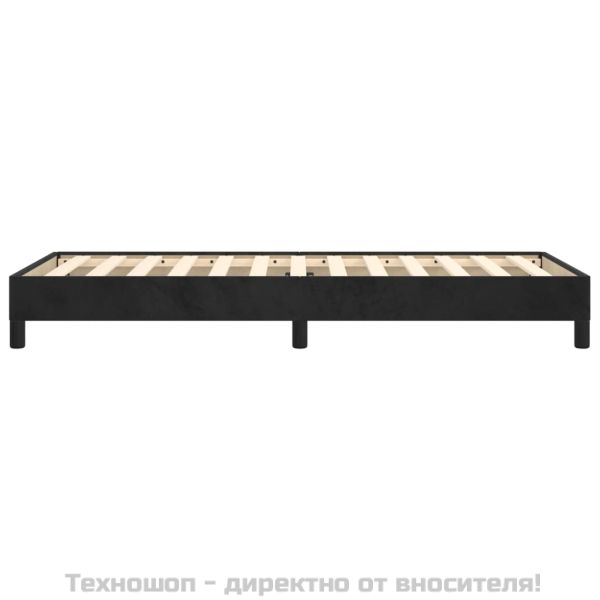 Pамка за легло черна 90x190 см, кадифе