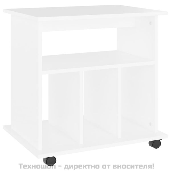 Подвижен шкаф, бял, 60x45x60 см, инженерно дърво