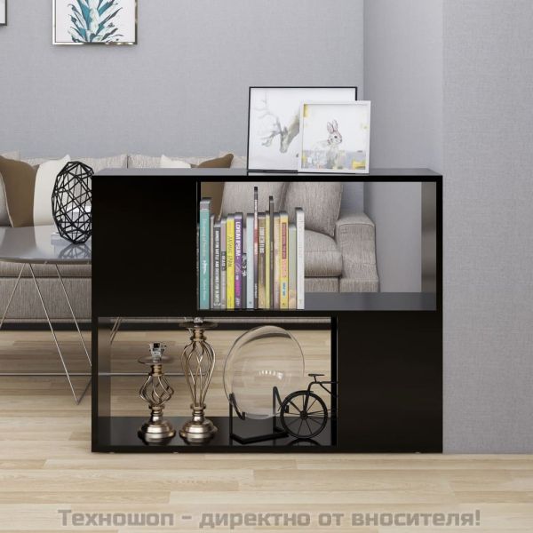 ТВ шкаф, черен, 80x24x63 см, ПДЧ