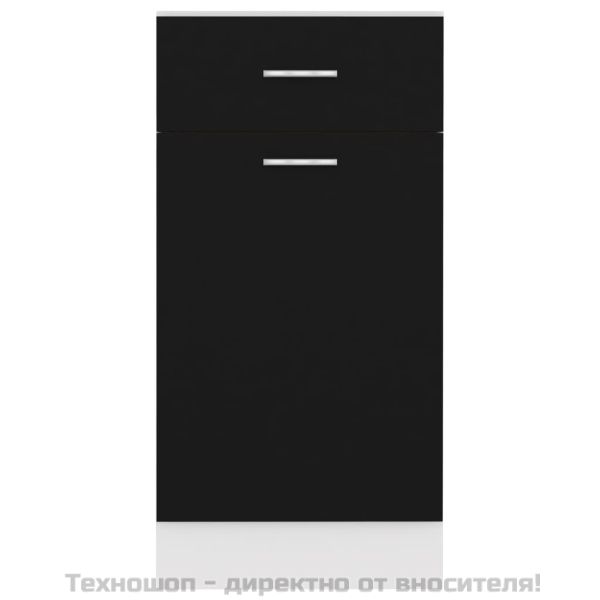 Шкаф с чекмеджета "Lyon", черен, 40x46x81,5 см, инженерно дърво