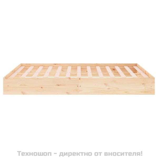 Рамка за легло без матрак, масивна дървесина, 120x200 см