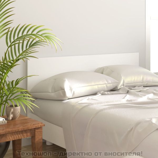Горна табла за легло, бяла, 160x1,5x80 см, инженерна дървесина