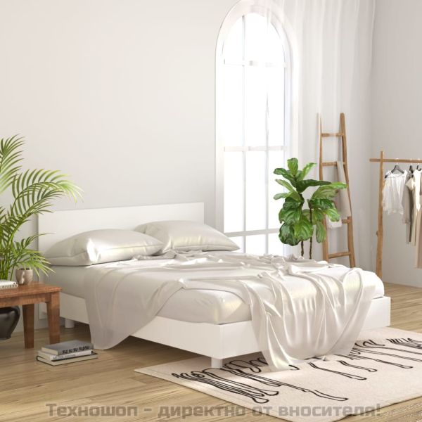 Горна табла за легло, бяла, 160x1,5x80 см, инженерна дървесина