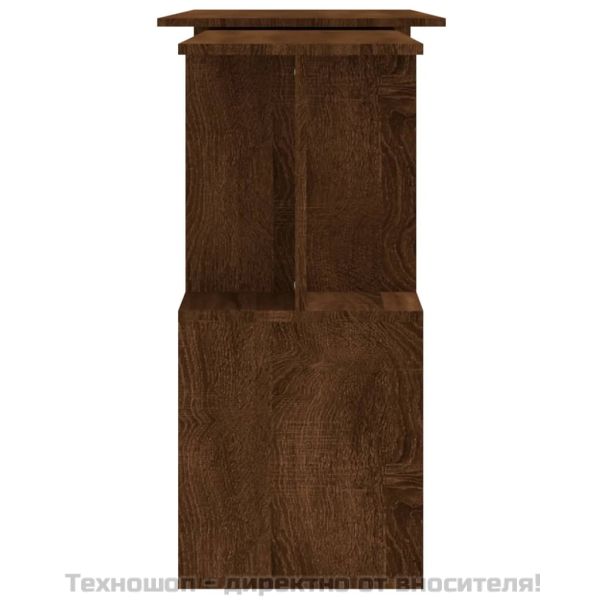 Ъглово бюро, кафяв дъб, 200x50x76 см, инженерно дърво