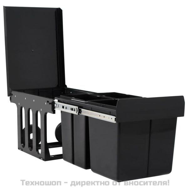 Кош за вграждане за кухненски шкаф, плавно затваряне, 48 л