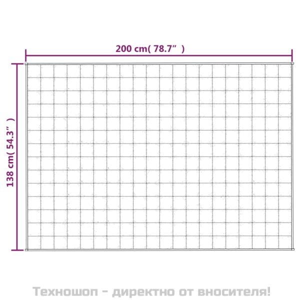 Утежнено одеяло сиво 138x200 см 10 кг плат