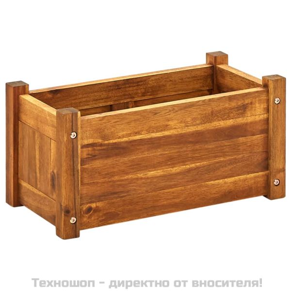 Градинска повдигната леха, акациево дърво, 50x25x25 см