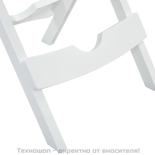 Сгъваема градинска маса, 45,5x38,5x50 см, бяла