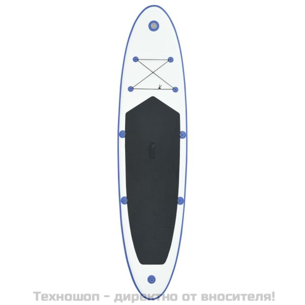 Стендъп падъл борд SUP сърфборд, надуваем, синьо и бяло