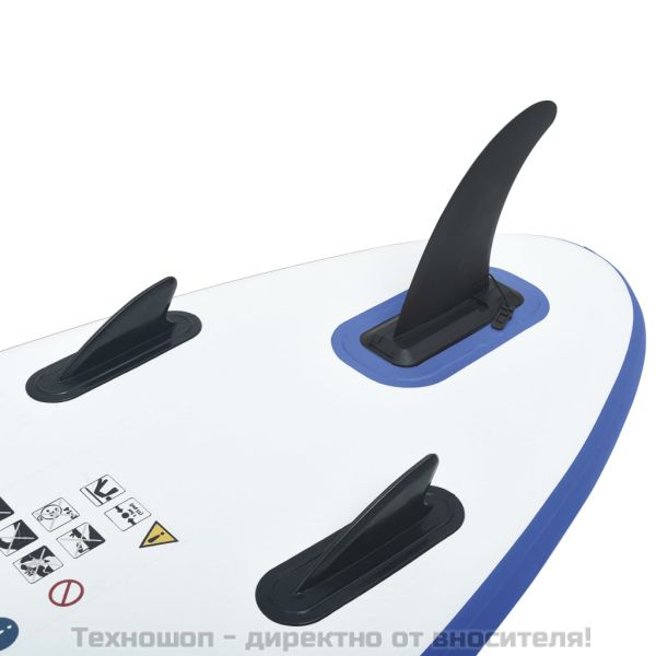 Стендъп падъл борд SUP сърфборд, надуваем, синьо и бяло