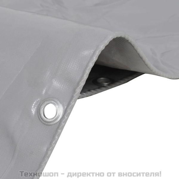 Брезентово платнище, 650 г/м², 4x8 м, сиво