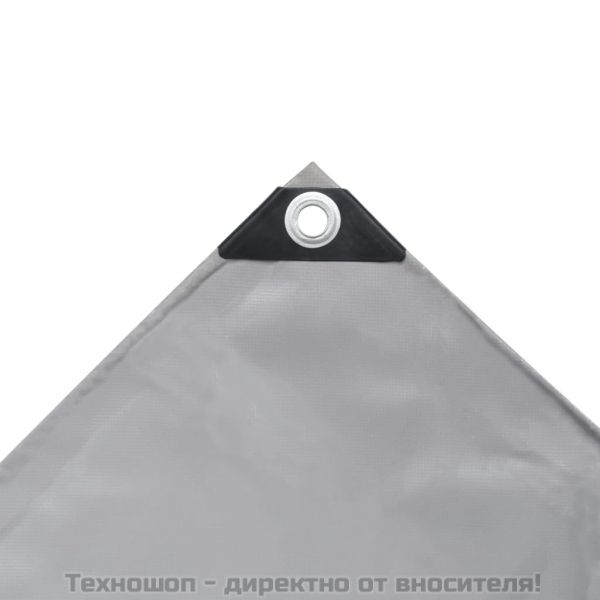 Брезентово платнище, 650 г/м², 4x8 м, сиво