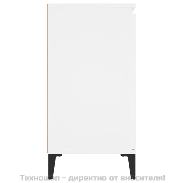 Сайдборд, бял, 102x35x70 см, инженерно дърво