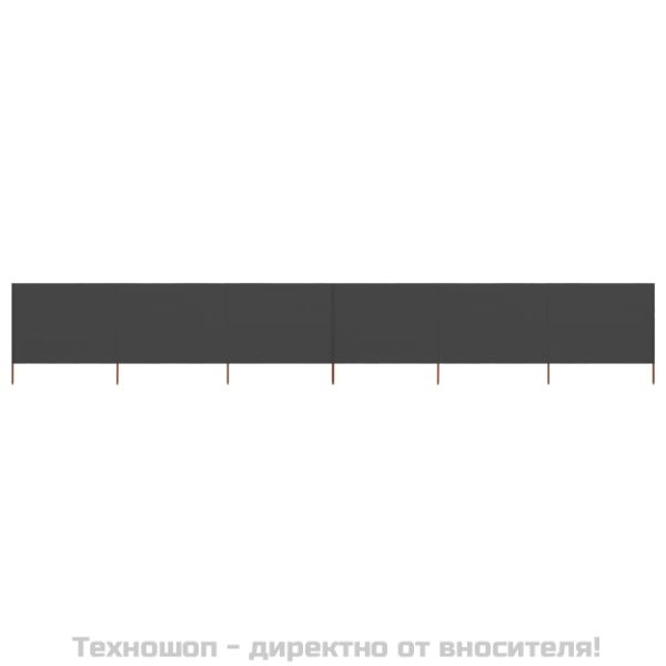 Параван против вятър от 6 панела, текстил, 800x120 см, антрацит