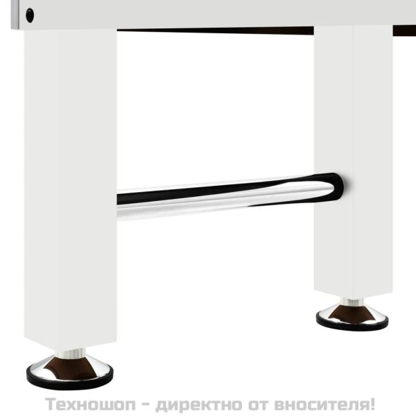 Футболна маса джаги, стомана, 60 кг, 140x74,5x87,5 см, бяла