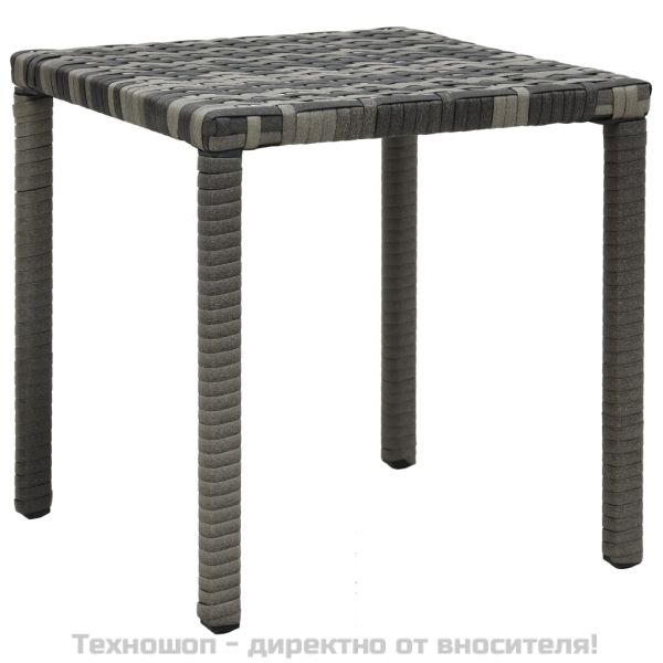 Шезлонги с маса, полиратан, антрацит