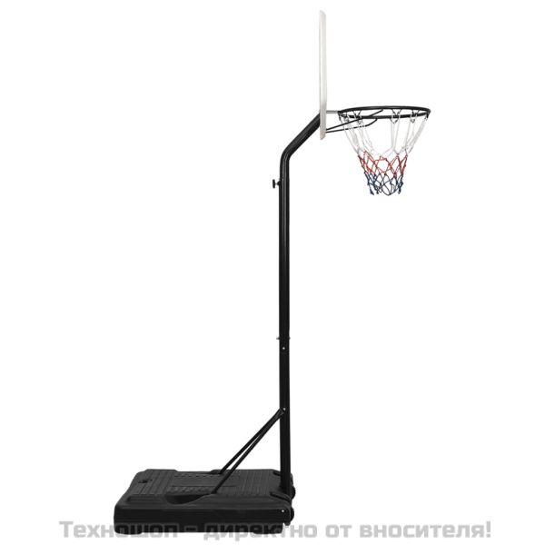 Баскетболна стойка, бяла, 237-307 см, полиетилен