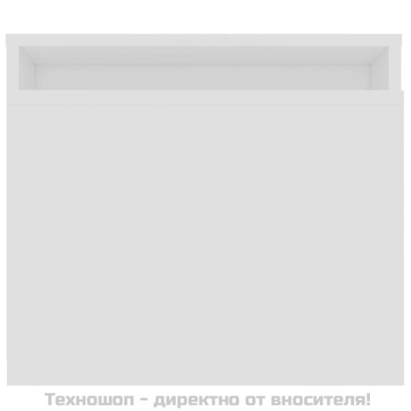 Комплект маси за кафе, бял, 100x48x40 см, инженерно дърво