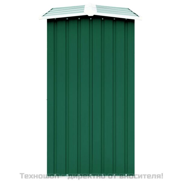 Навес за дърва, поцинкована стомана, 330x92x153 см, зелен