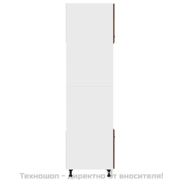 Шкаф за микровълнова фурна "Lyon", кафяв дъб, 60x57x207 см, инженерно дърво