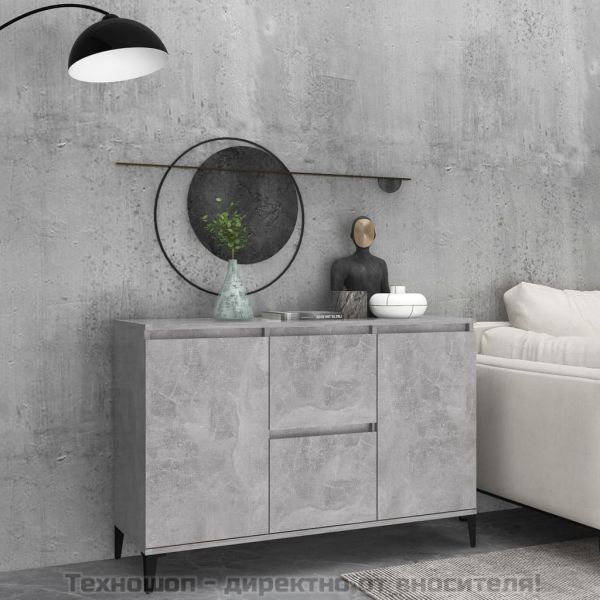 Бюфет, бетонно сив, 104x35x70 см, ПДЧ