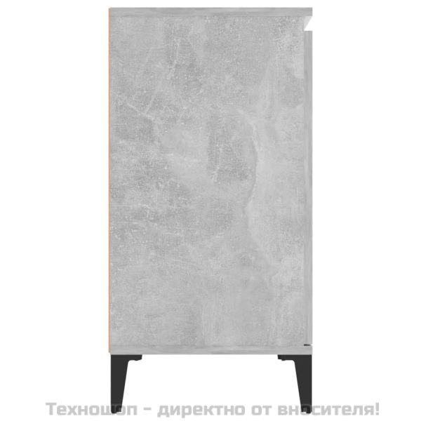 Сайдборд, бетонно сив, 102x35x70 см, инженерно дърво