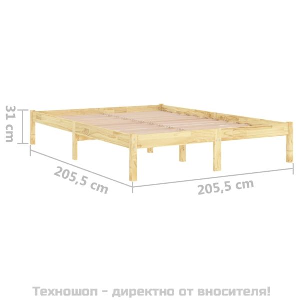 Рамка за легло, бор масив, 200x200 см