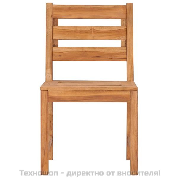 Градински столове, 6 бр, тиково дърво масив