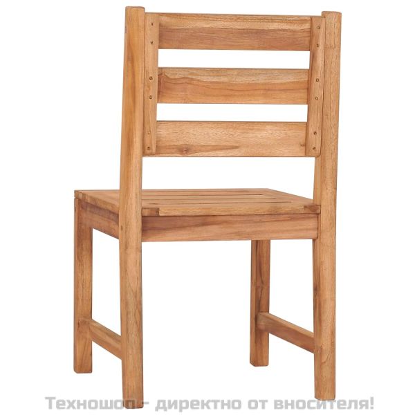 Градински столове, 6 бр, тиково дърво масив