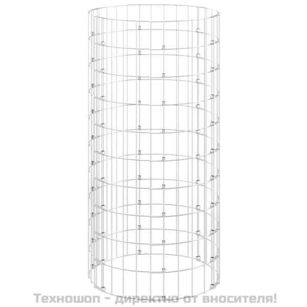Градински компостер Ø50x100 см поцинкована стомана