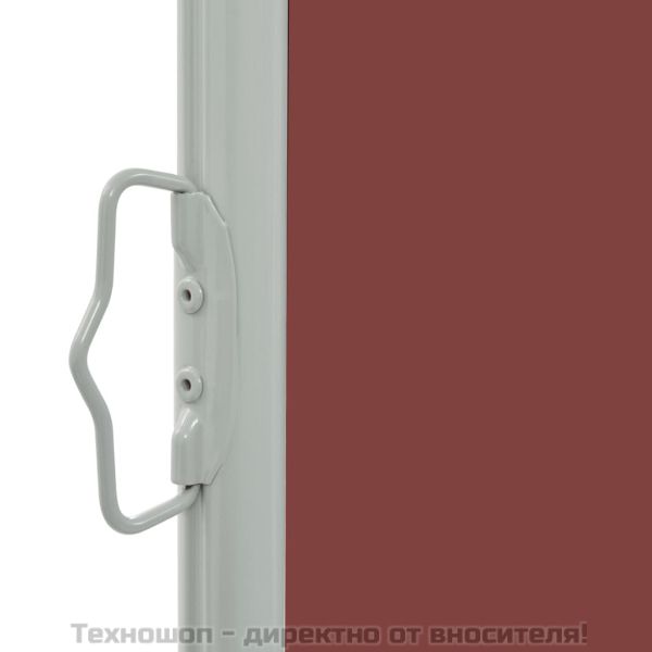 Прибираща се дворна странична тента, 60x300 см, кафява