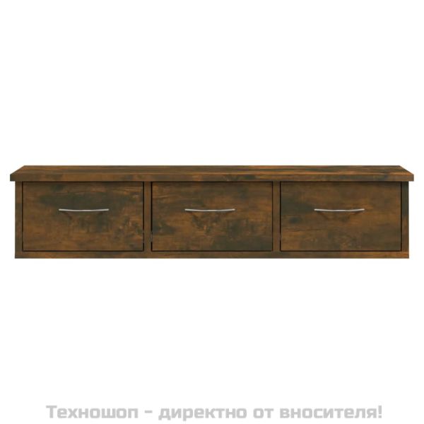 Стенен шкаф, опушен дъб, 88x26x18,5 см, инженерно дърво