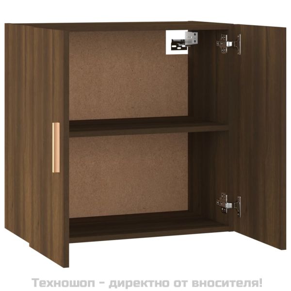 Стенен шкаф, кафяв дъб, 60x30x60 см, инженерно дърво