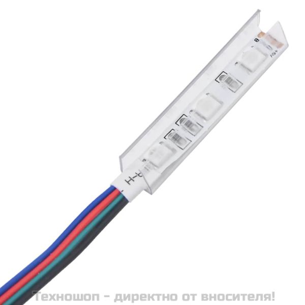 ТВ шкаф с LED осветление, бял, 120x30x50 см