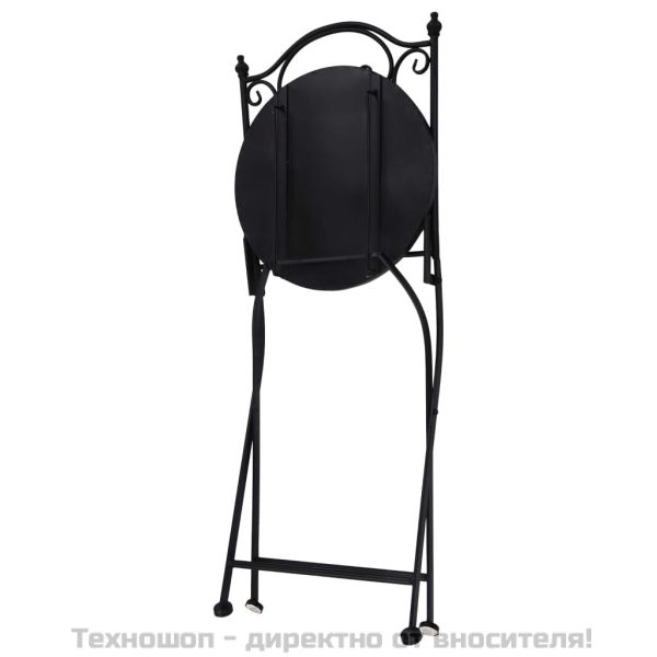 Мозаечни бистро столове, 2 бр, кафяви, керамика