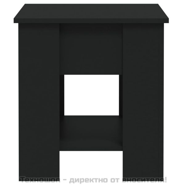 Маса за кафе, черна, 101x49x52 см, инженерно дърво