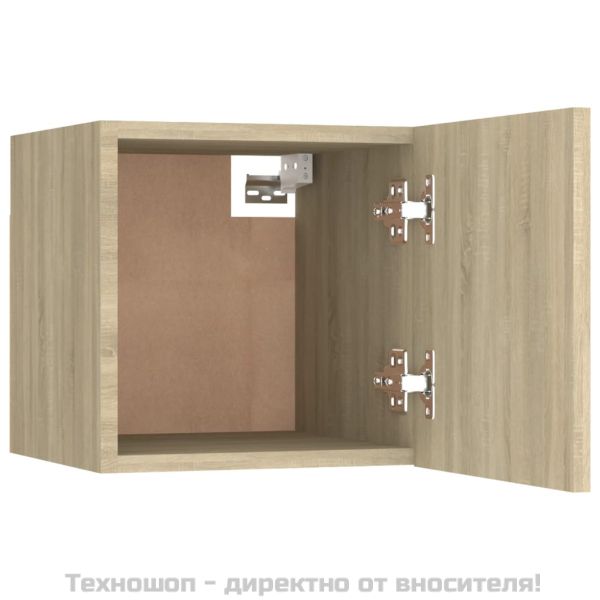 ТВ шкафове за стенен монтаж, 2 бр, дъб сонома, 30,5x30x30 см