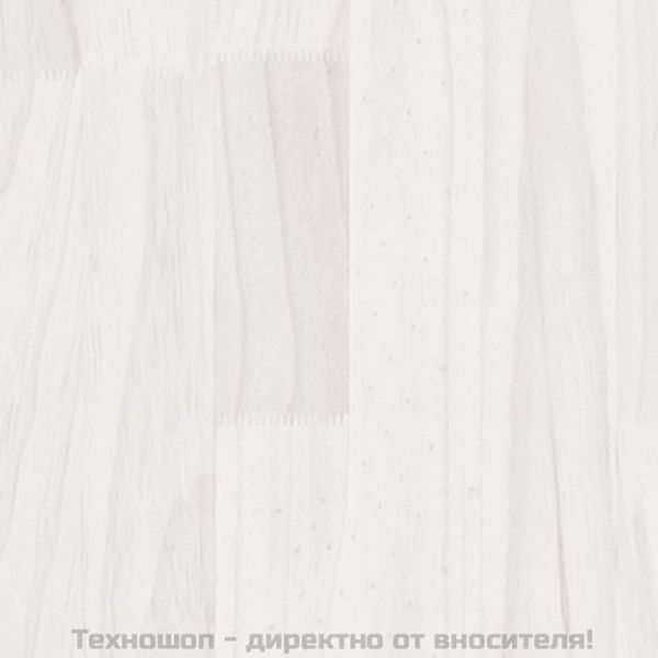 Библиотека/разделител за стая, бяла, 104x33,5x110 см, бор масив