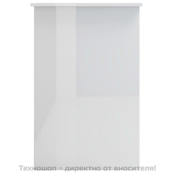 Бюро, бял гланц, 100x50x76 см, ПДЧ