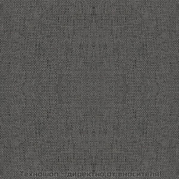 Табуретка с дървени крака, тъмносива, текстил