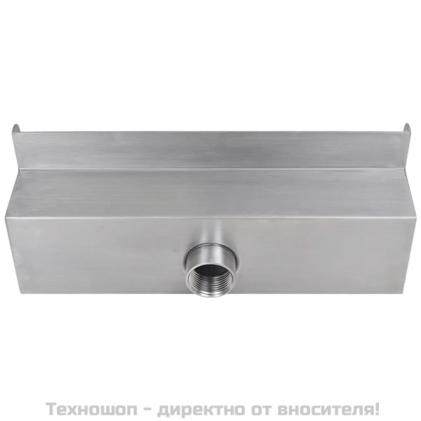 Правоъгълен фонтан за басейн, неръждаема стомана, 30 см