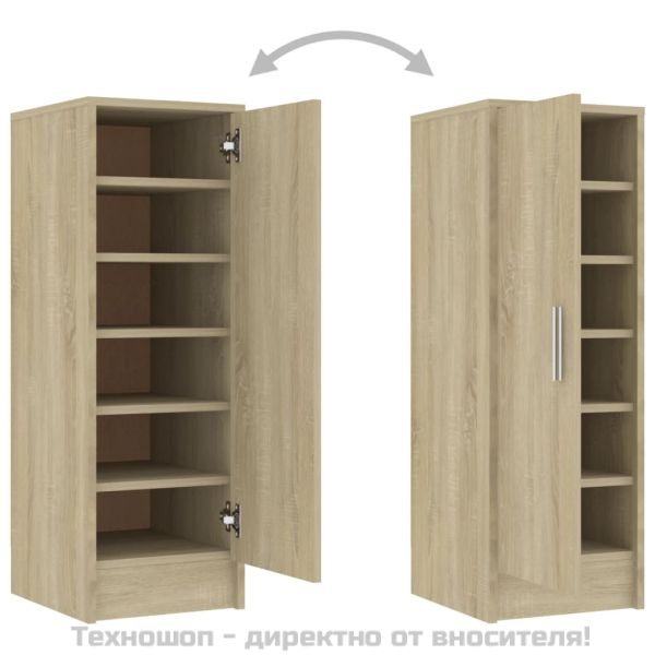 Шкаф за обувки, дъб сонома, 32x35x92 см, инженерно дърво