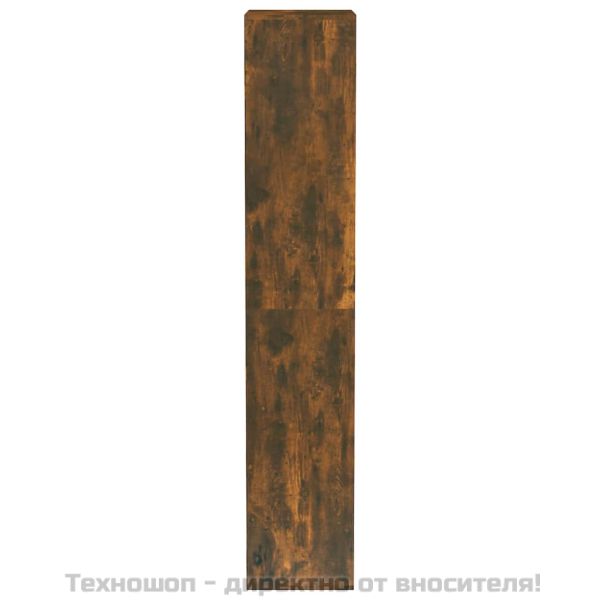 Шкаф за обувки, опушен дъб, 54x34x183 см, инженерно дърво
