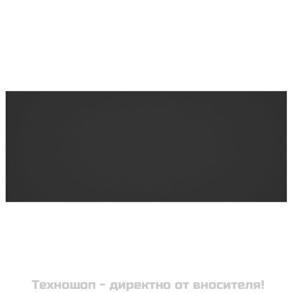 Горна табла за легло, черна, 200x1,5x80 см, инженерна дървесина